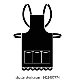 Kitchen apron icon. Simple illustration of kitchen apron vector icon for web design isolated on white background