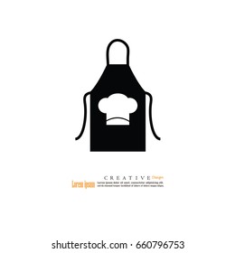 Kitchen apron icon. Vector illustration.