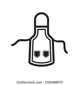 Kitchen apron icon vector. Apron symbol illustration. Simple design on white background.