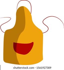 Kitchen apron, illustration, vector on white background.