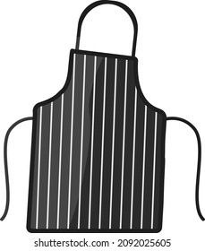 Kitchen apron, illustration, vector on a white background.