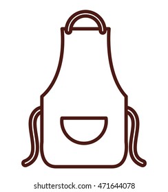 kitchen apron isolated icon vector illustration design