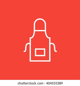Kitchen apron line icon.