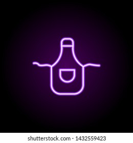 kitchen apron neon icon. Elements of web set. Simple icon for websites, web design, mobile app, info graphics