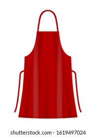 Kitchen apron on a white background. Vector illustration.