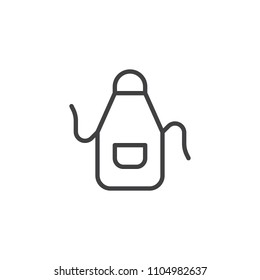 Kitchen Apron outline icon. linear style sign for mobile concept and web design. Protective Garment simple line vector icon. Symbol, logo illustration. Pixel perfect vector graphics
