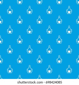 Kitchen apron pattern repeat seamless in blue color for any design. Vector geometric illustration