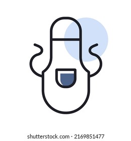 Kitchen apron protective garment vector icon. Graph symbol for cooking web site design, logo, app, UI