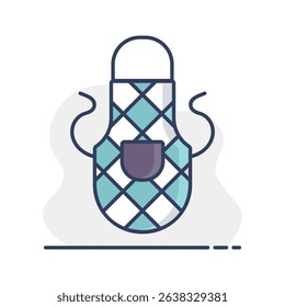 Kitchen apron protective garment vector icon. Graph symbol for cooking web site design, logo, app, UI
