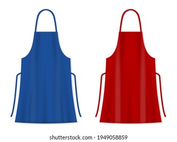 Kitchen apron set on a white background. Vector illustration.