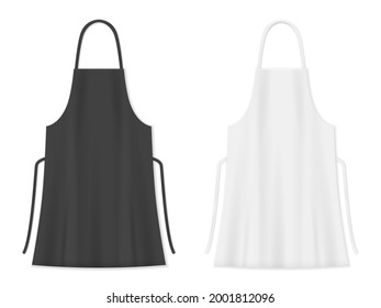 Kitchen apron set on a white background. Vector illustration.