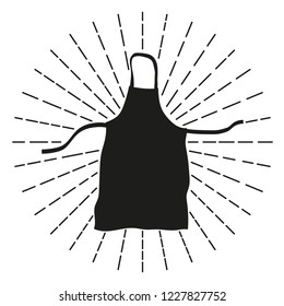 Kitchen apron sign. Vector illustration.