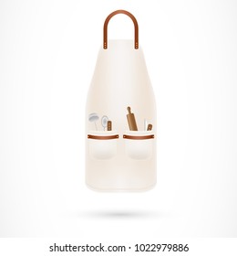 Kitchen apron with utensils