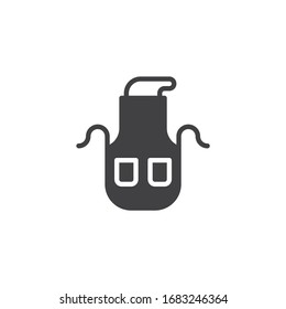 Kitchen Apron Vector Icon. Filled Flat Sign For Mobile Concept And Web Design. Chef Uniform Apron Glyph Icon. Symbol, Logo Illustration. Vector Graphics