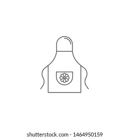 Kitchen apron vector icon symbol isolated on white background
