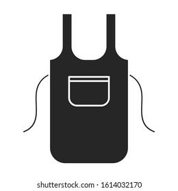 Kitchen apron vector icon.Black vector icon isolated on white background kitchen apron .