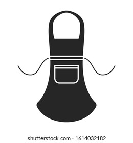 Kitchen apron vector icon.Black vector icon isolated on white background kitchen apron .