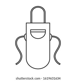 Kitchen apron vector icon.Line vector icon isolated on white background kitchen apron .