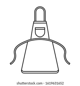 Kitchen apron vector icon.Line vector icon isolated on white background kitchen apron .