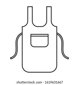 Kitchen apron vector icon.Line vector icon isolated on white background kitchen apron .