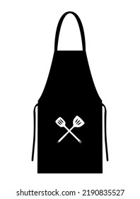 Kitchen Apron Vector silhouette Black White