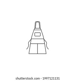 kitchen apron vector type icon