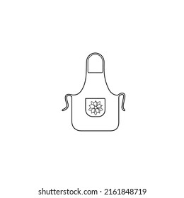 kitchen apron vector type icon