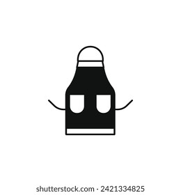 kitchen apron vector type icon