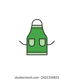kitchen apron vector type icon