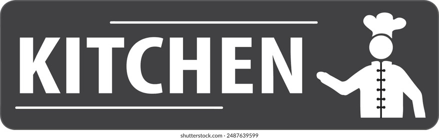 Kitchen area sign notice vector, keep kitchen area clean sign notice vector