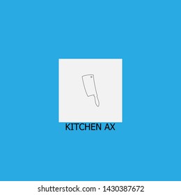 kitchen ax icon sign signifier vector