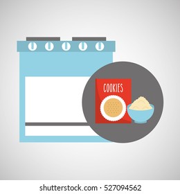 kitchen bakery concept box mix cookie vector illustration eps 10