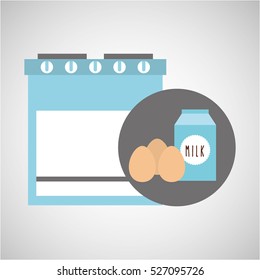 kitchen bakery concept milk eggs vector illustration eps 10