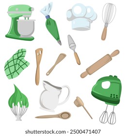 Kitchen Baking Tools Illustration for Chefs