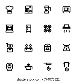 Kitchen - Black and White Icon Set