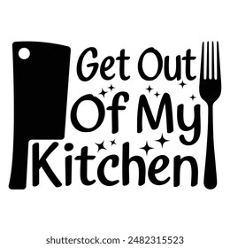 Kitchen black and white text quotes design