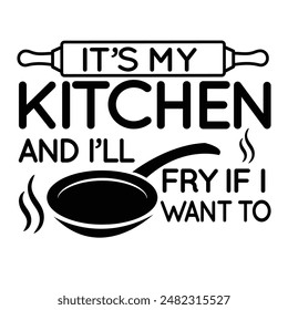Kitchen black and white text quotes design