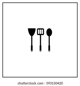 Kitchen Blades Vector Icon.