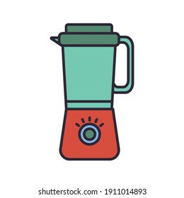 kitchen blender appliance line and colors style icon vector illustration design