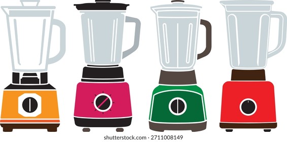 Licuadora de cocina Colorida Colección de Ilustración vectorial