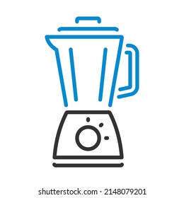 Kitchen Blender Icon. Editable Bold Outline With Color Fill Design. Vector Illustration.