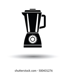 Kitchen blender icon. White background with shadow design. Vector illustration.