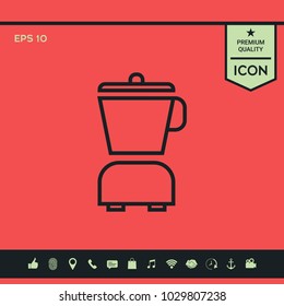 Kitchen blender linear icon