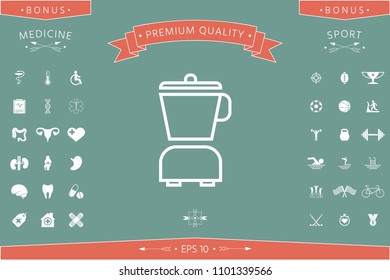 Kitchen blender linear icon