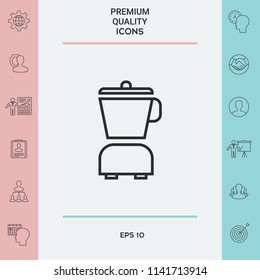 Kitchen blender linear icon