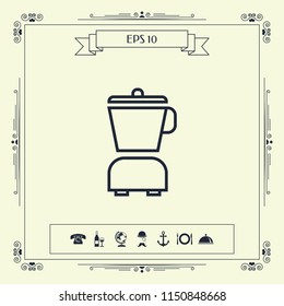 Kitchen blender linear icon