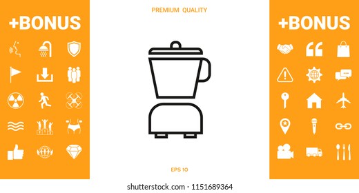 Kitchen blender linear icon