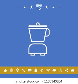 Kitchen blender linear icon