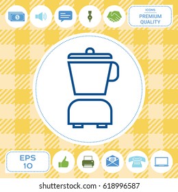 Kitchen blender linear icon