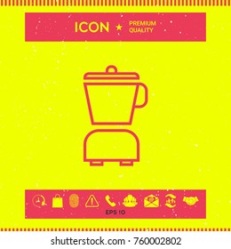 Kitchen blender linear icon